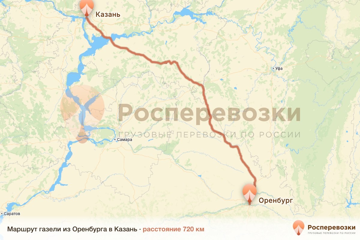 Газель Оренбург Казань