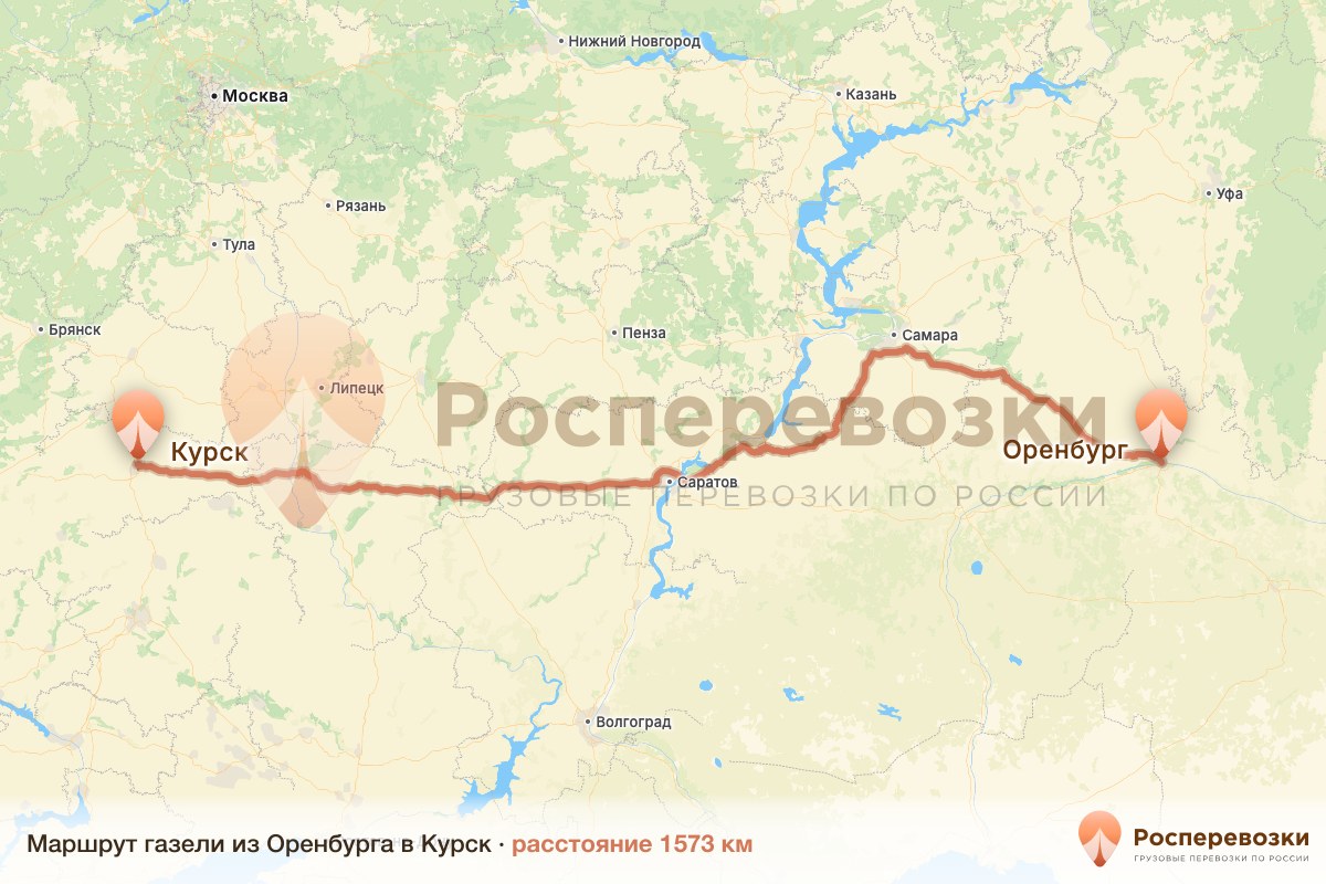 Газель Оренбург Курск