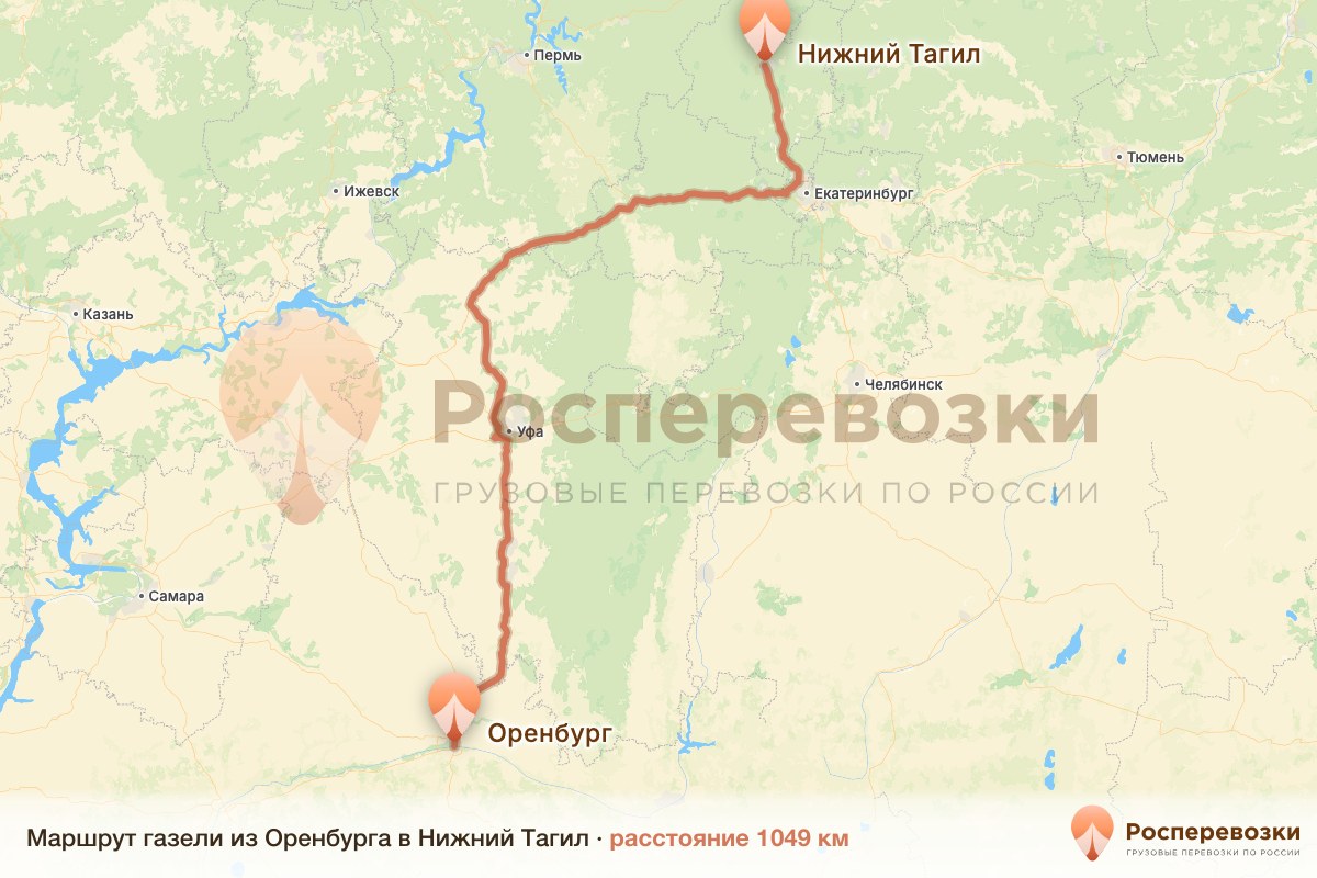 Газель Оренбург Нижний Тагил