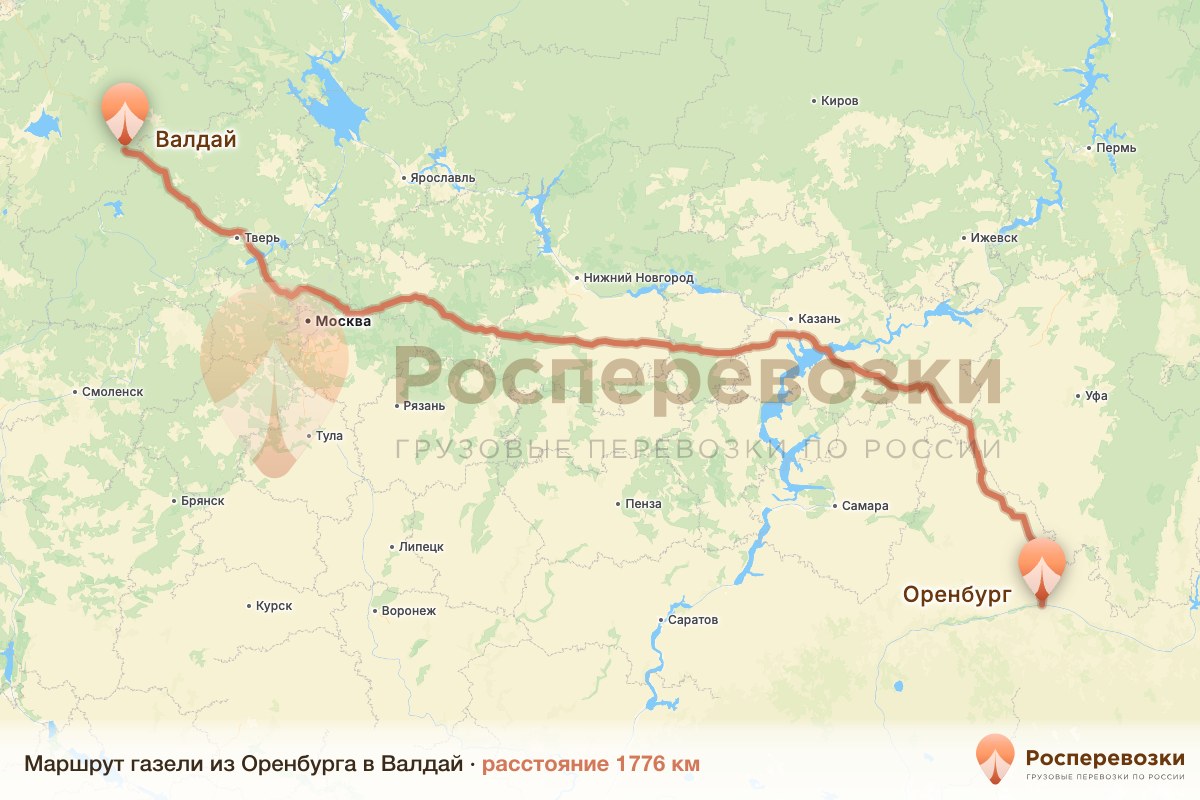Газель Оренбург Валдай