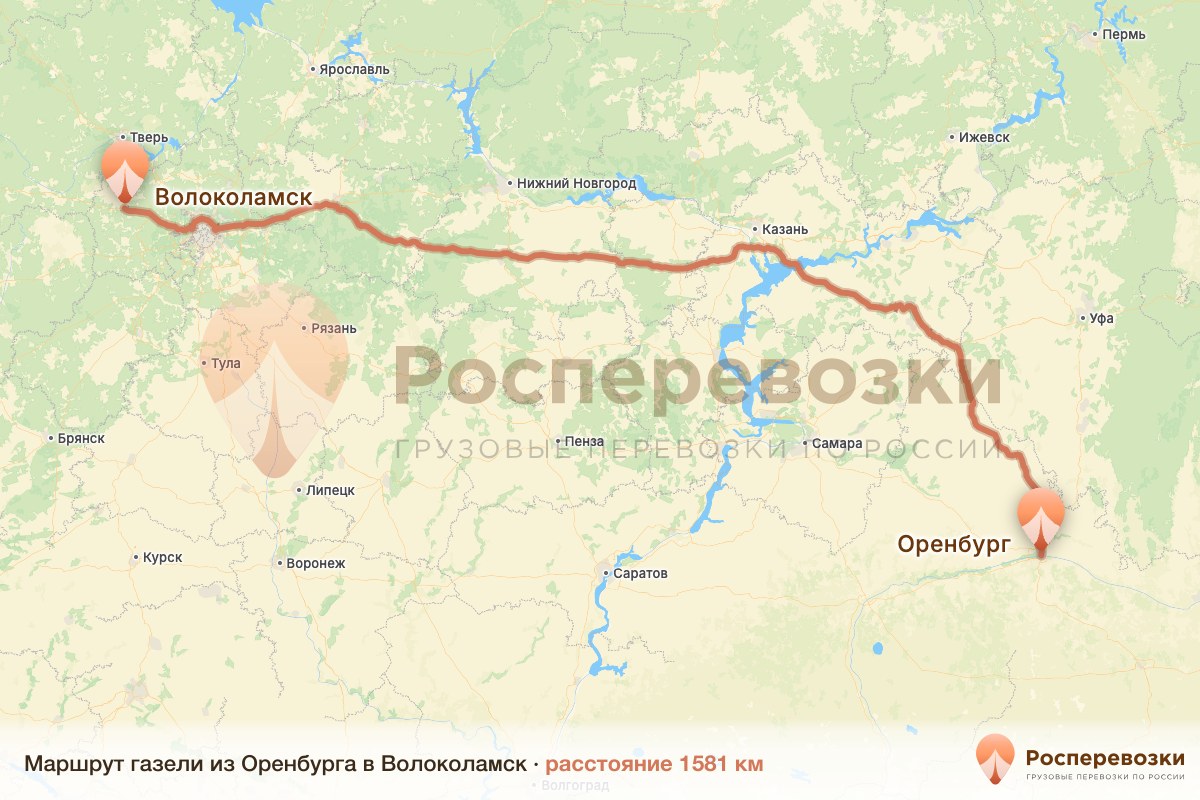 Газель Оренбург Волоколамск