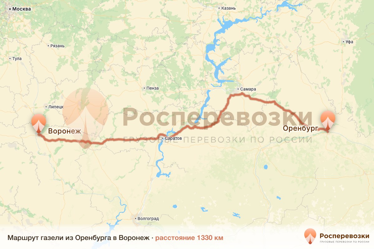 Газель Оренбург Воронеж