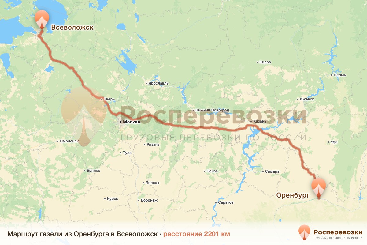 Газель Оренбург Всеволожск