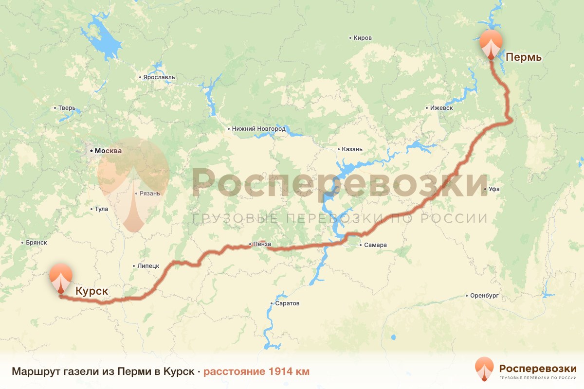 Газель Пермь Курск