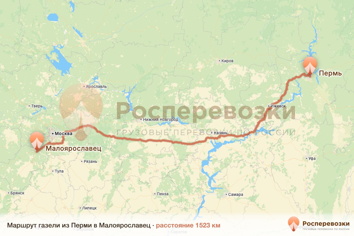 Газель Пермь Малоярославец