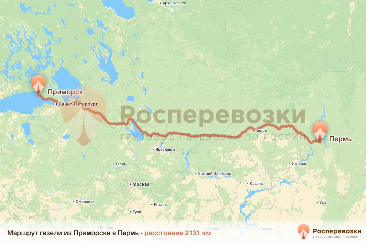 Газель Приморск Пермь