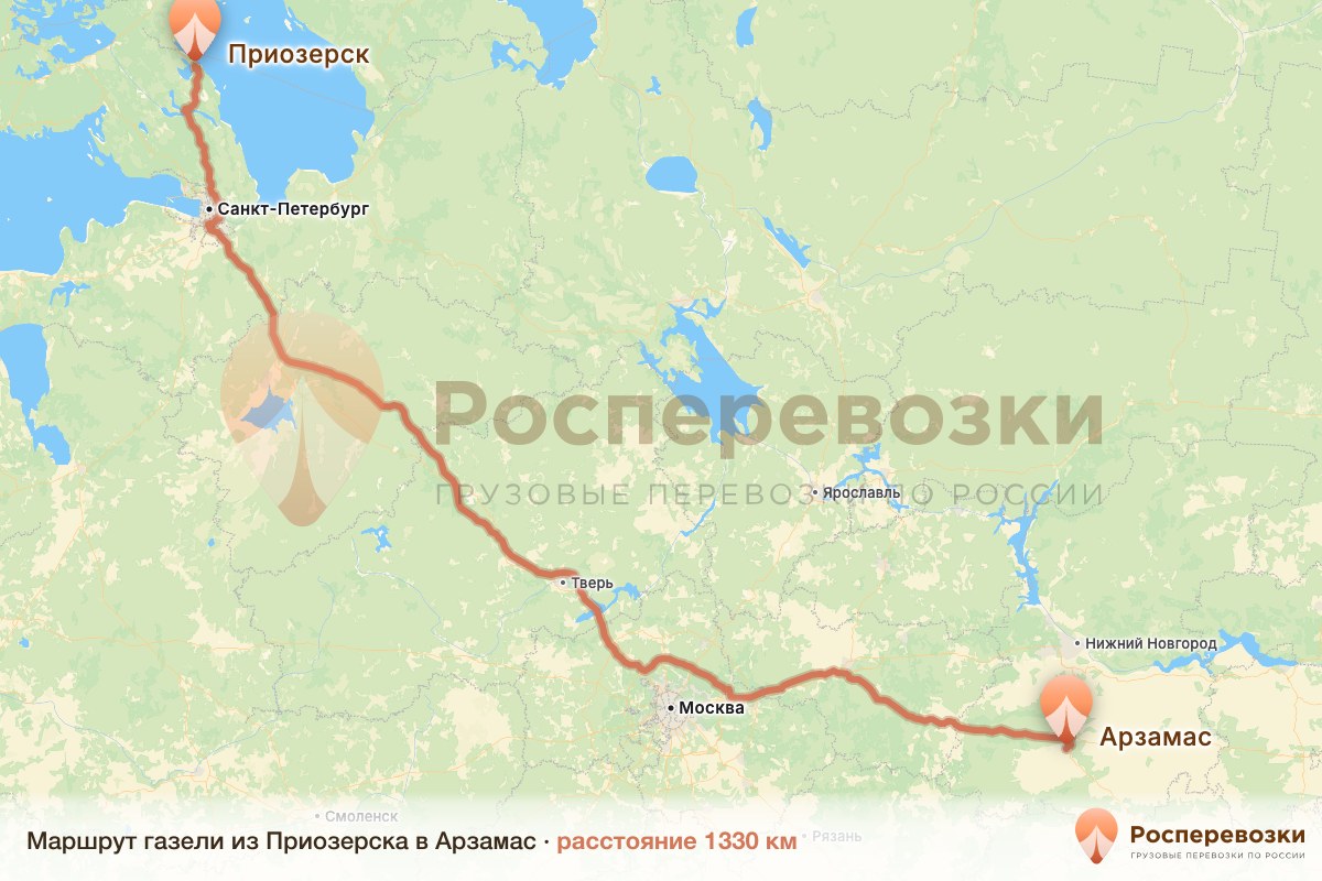 Газель Приозерск Арзамас