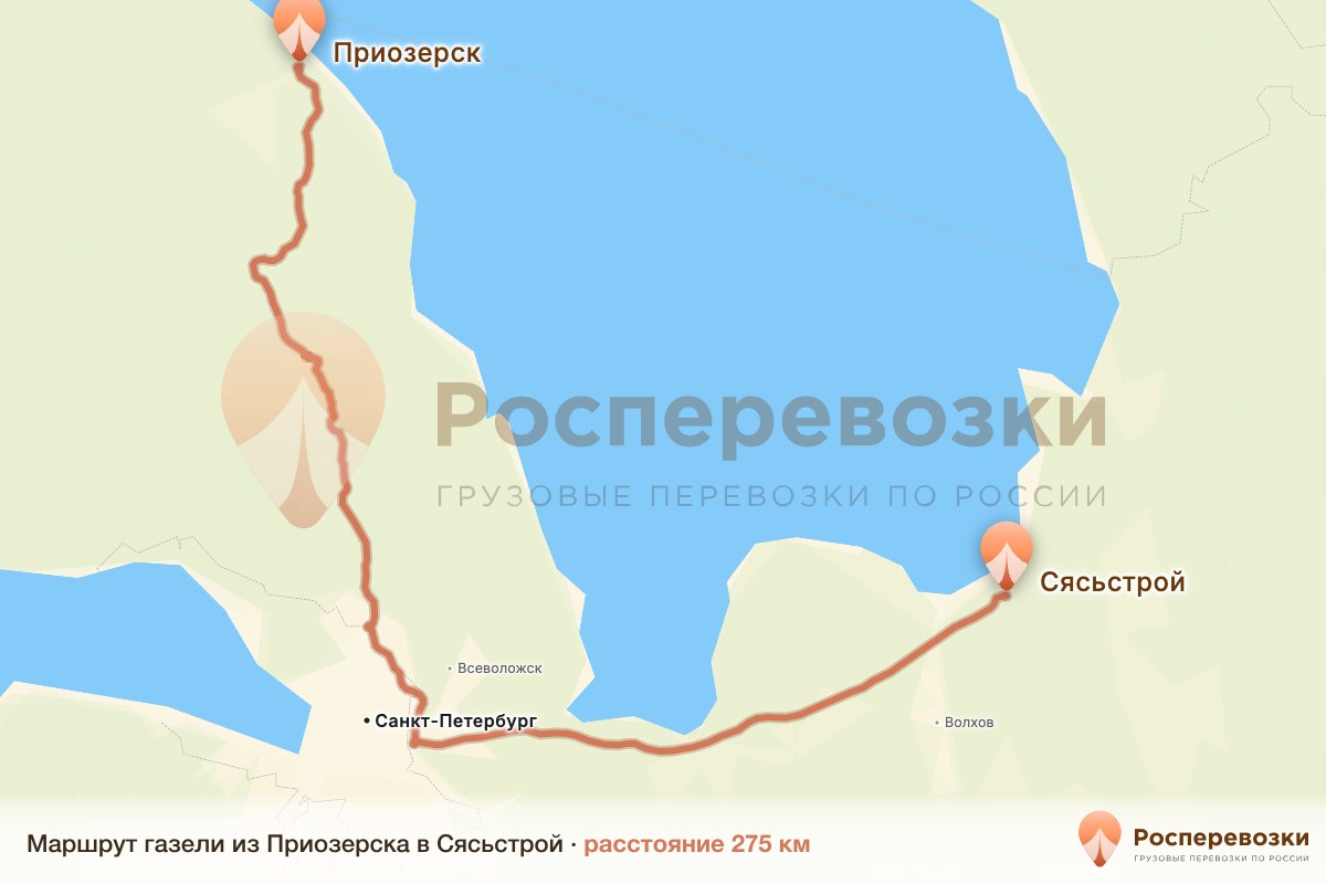 Газель Приозерск Сясьстрой
