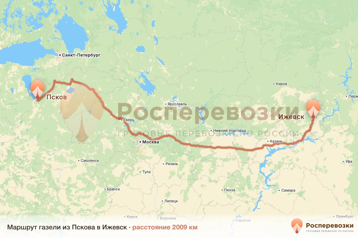 Газель Псков Ижевск