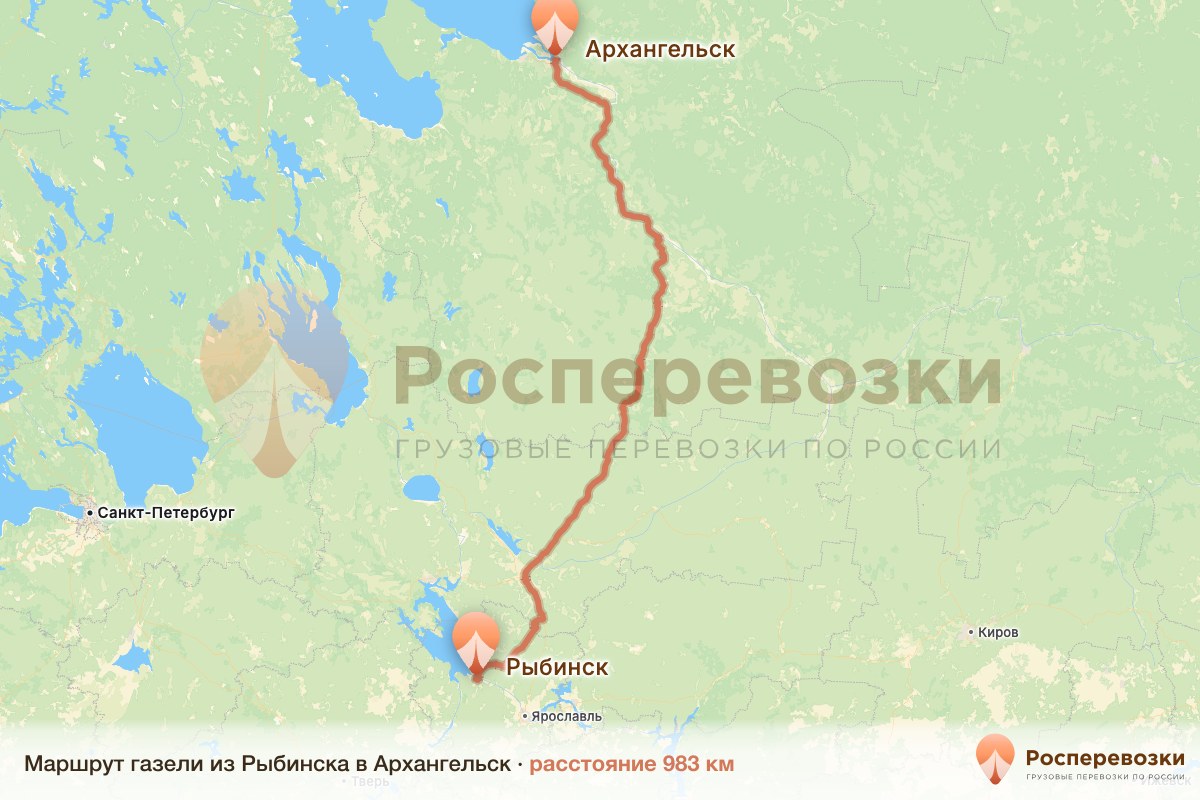 Газель Рыбинск Архангельск