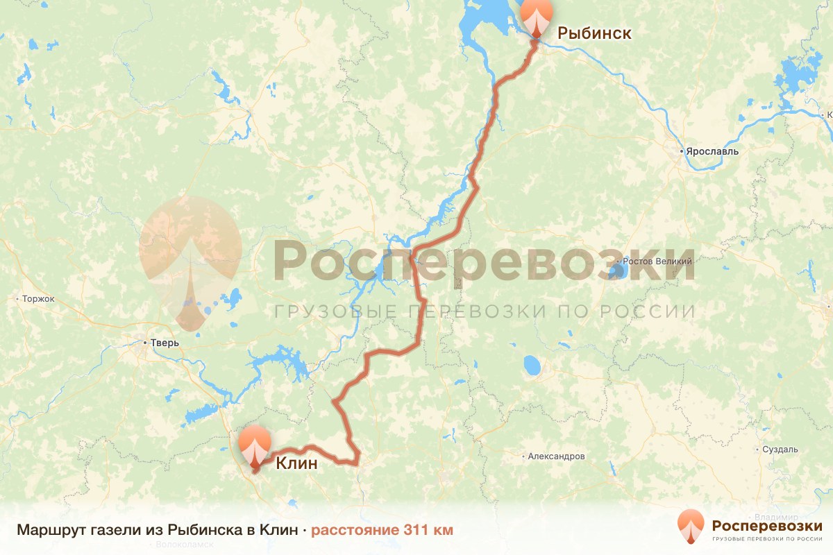 Газель Рыбинск Клин