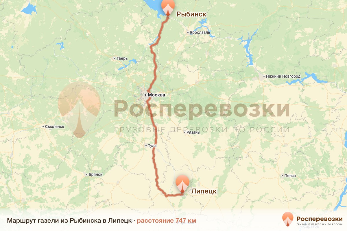 Газель Рыбинск Липецк