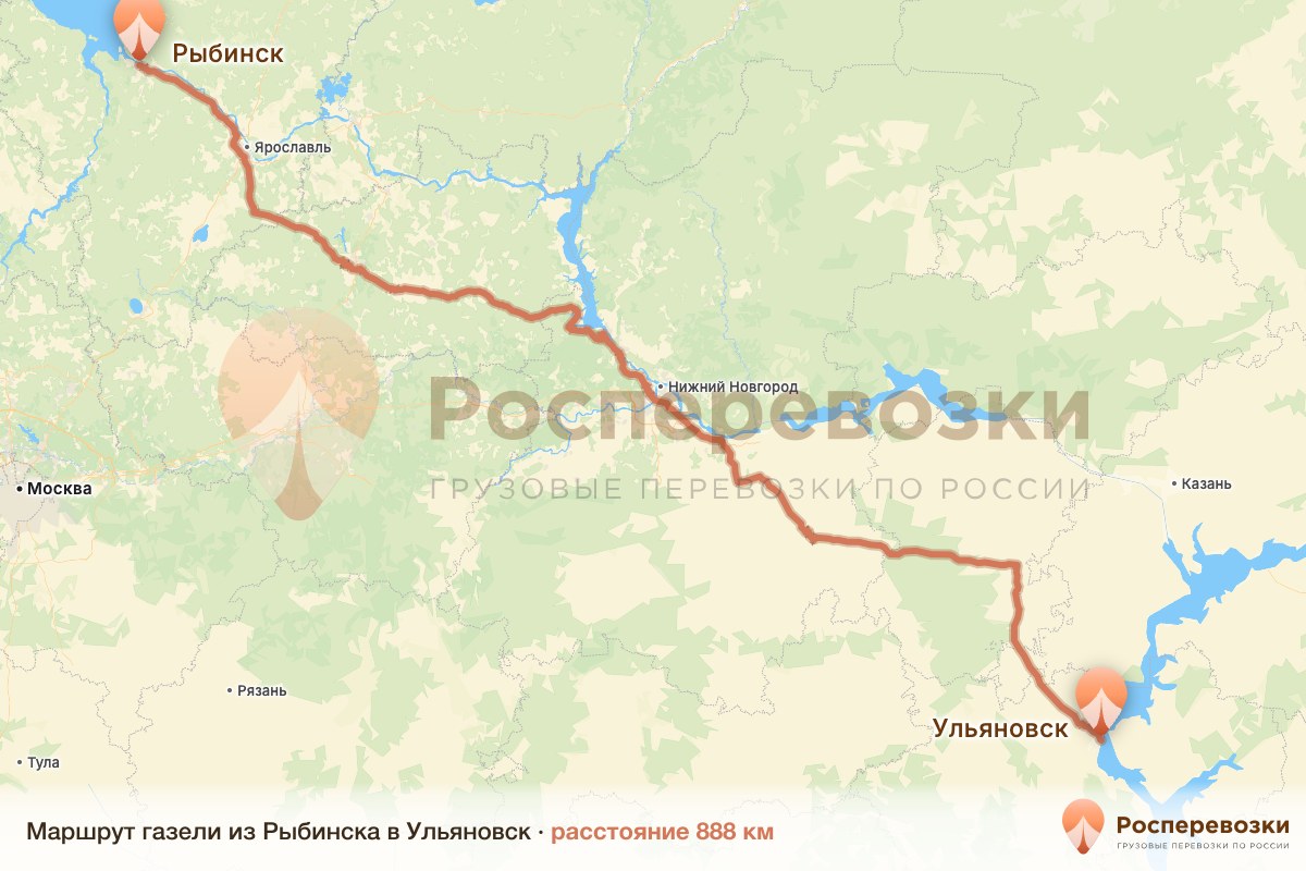 Газель Рыбинск Ульяновск