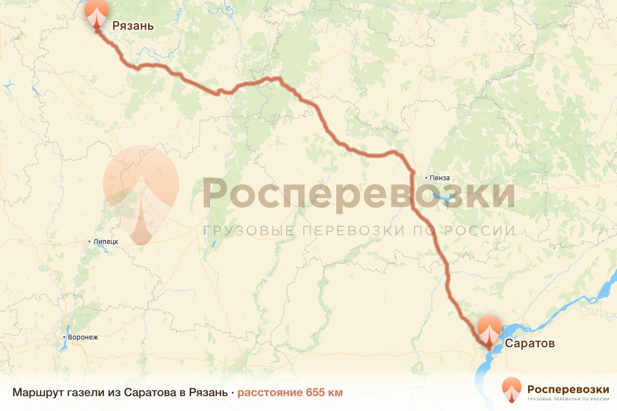 Газель Саратов Рязань
