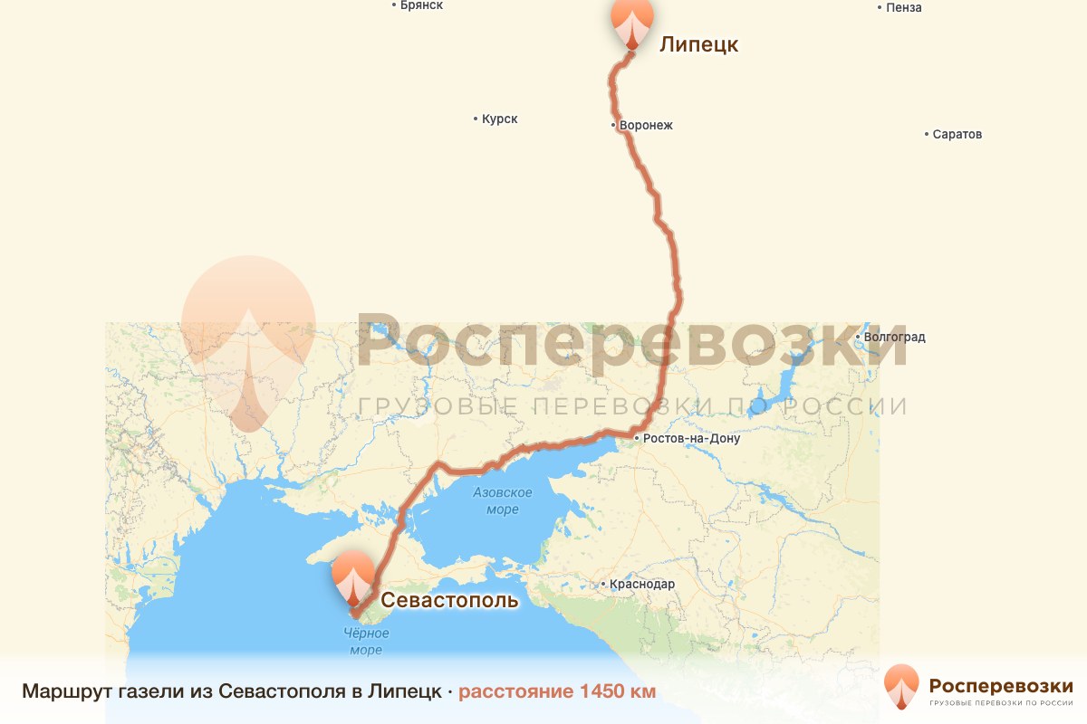 Газель Севастополь Липецк