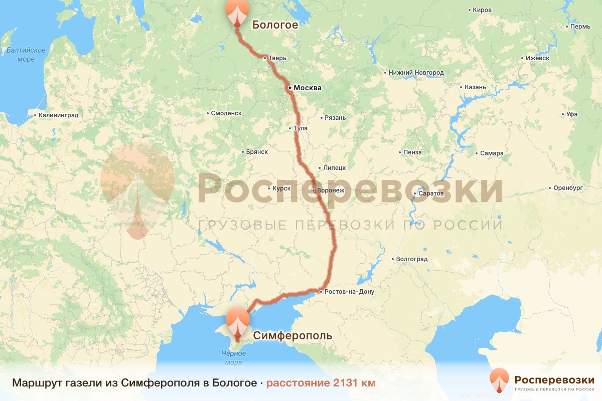 Газель Симферополь Бологое
