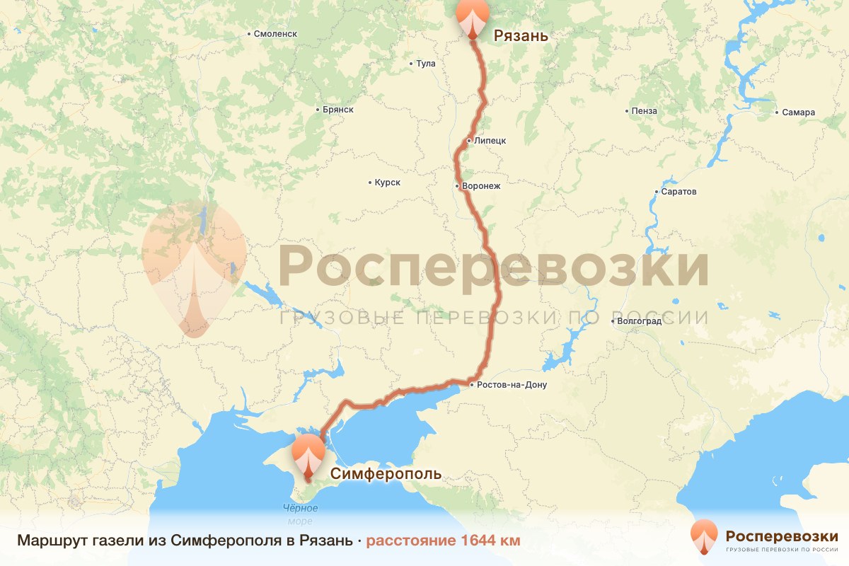 Газель Симферополь Рязань