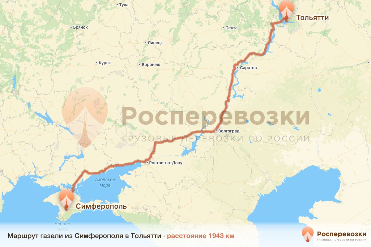 Газель Симферополь Тольятти