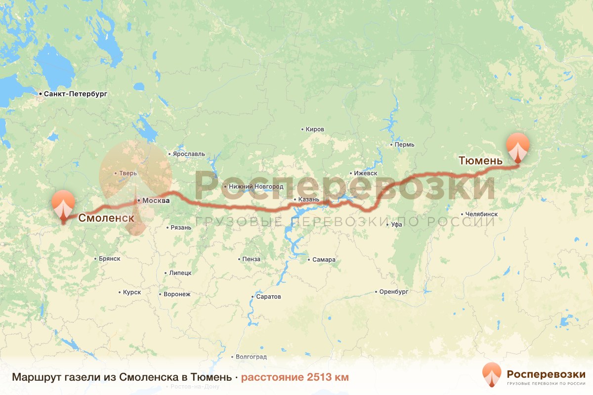 Газель Смоленск Тюмень