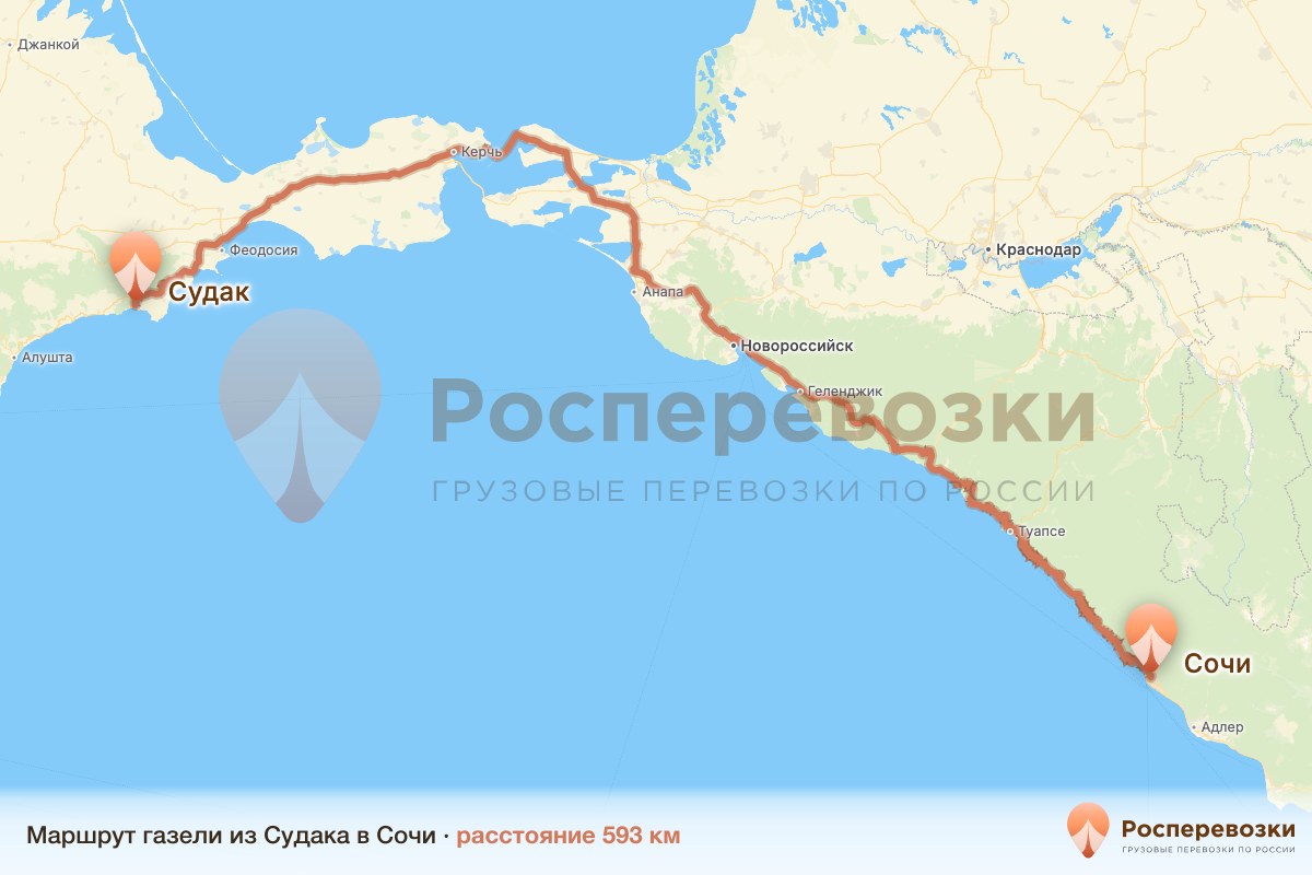 Газель Судак Сочи