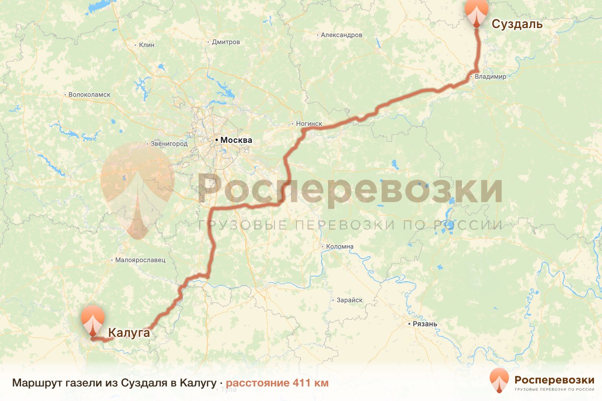 Газель Суздаль Калуга