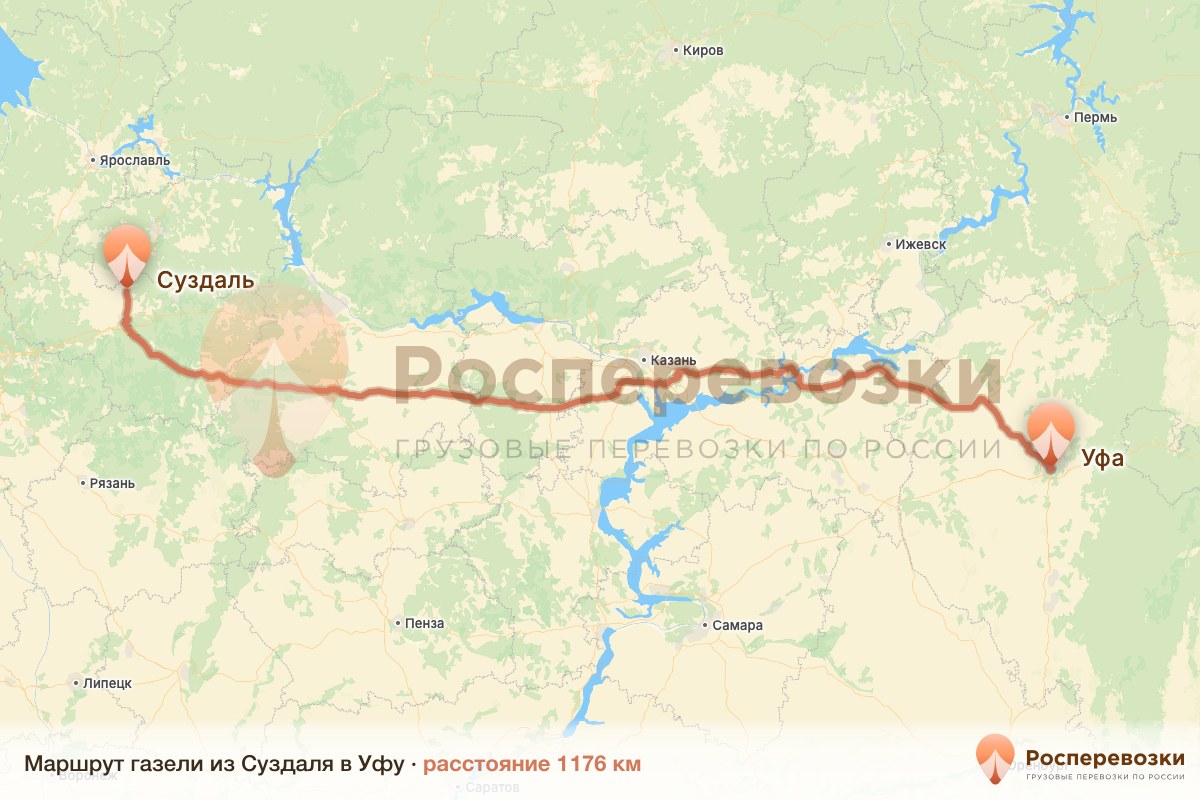 Газель Суздаль Уфа