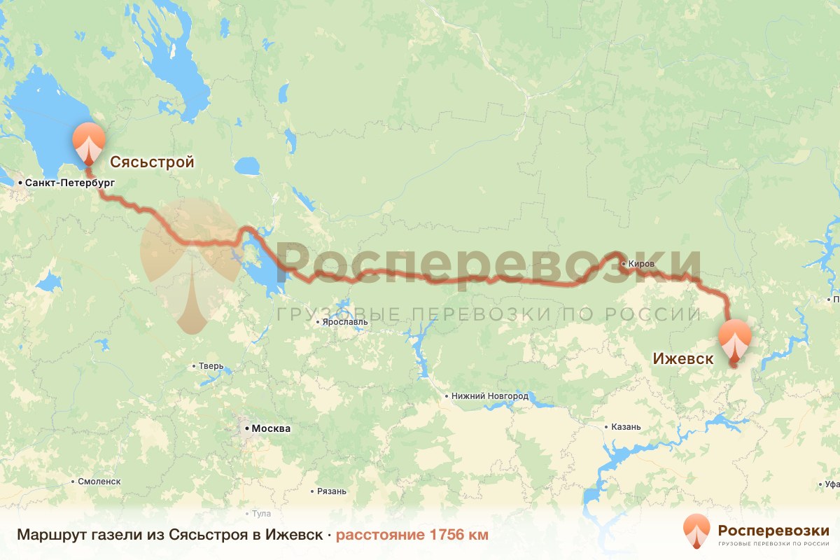 Газель Сясьстрой Ижевск