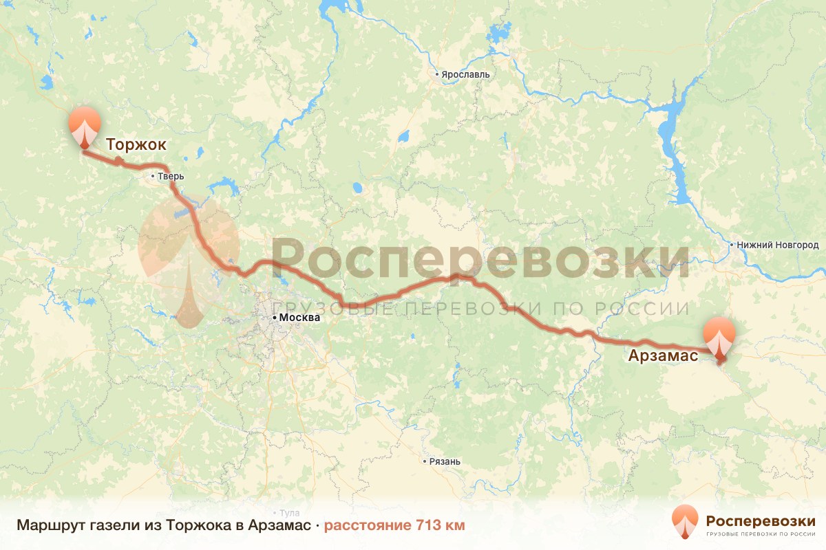 Газель Торжок Арзамас