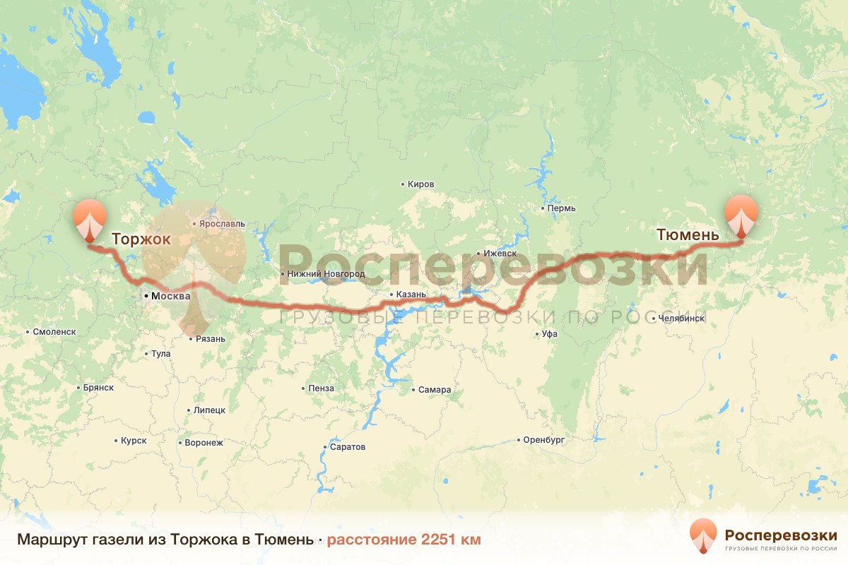 Газель Торжок Тюмень