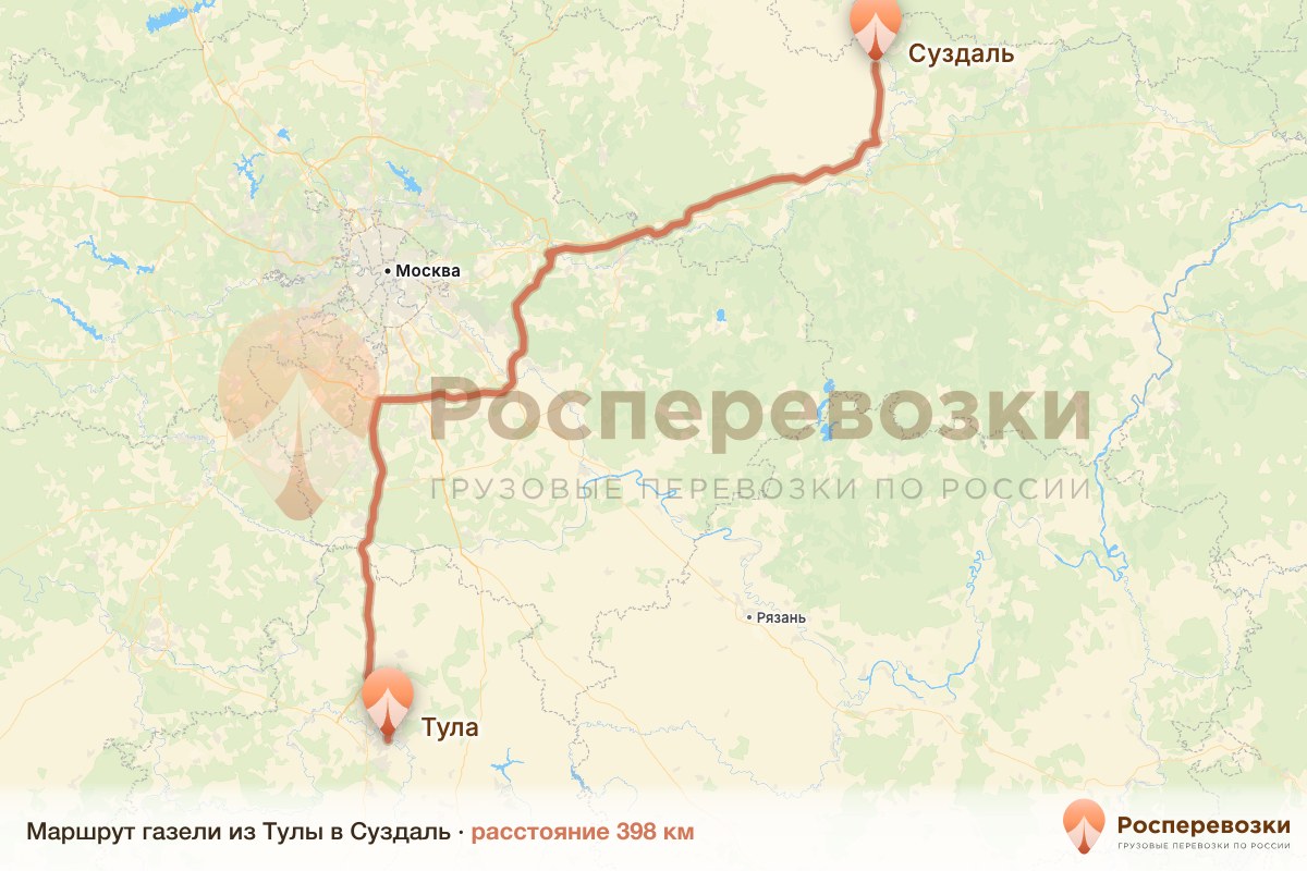 Газель Тула Суздаль