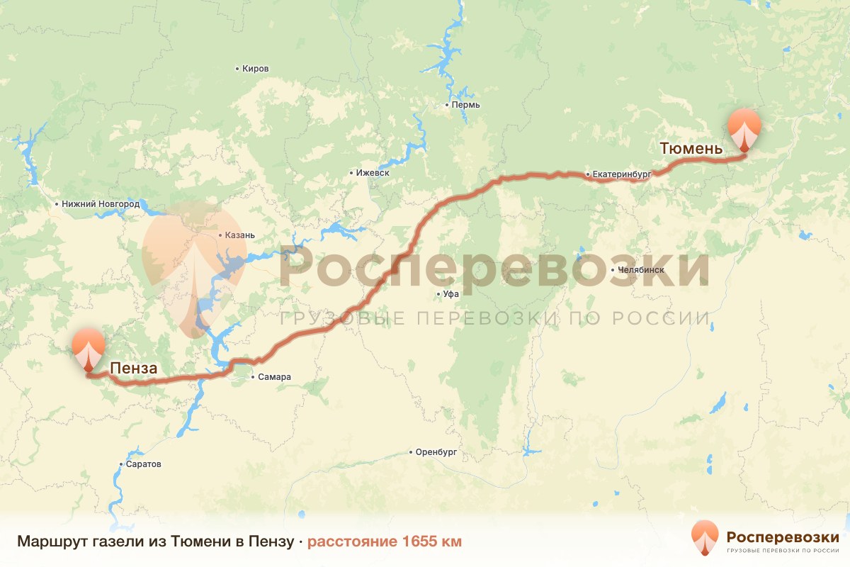 Газель Тюмень Пенза