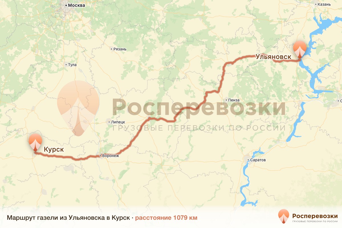 Газель Ульяновск Курск