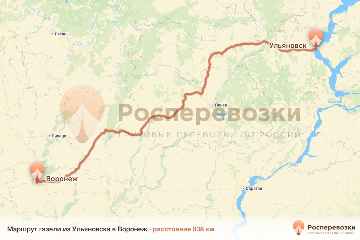 Газель Ульяновск Воронеж