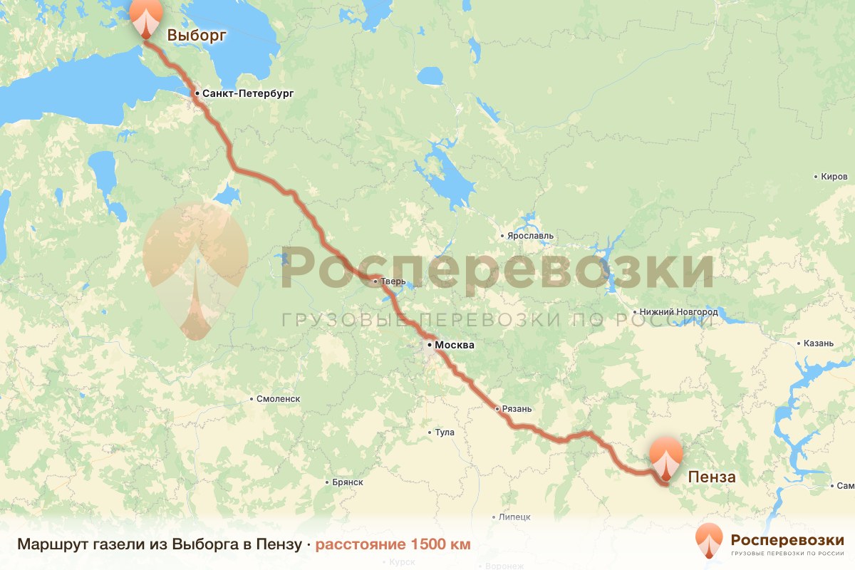 Газель Выборг Пенза