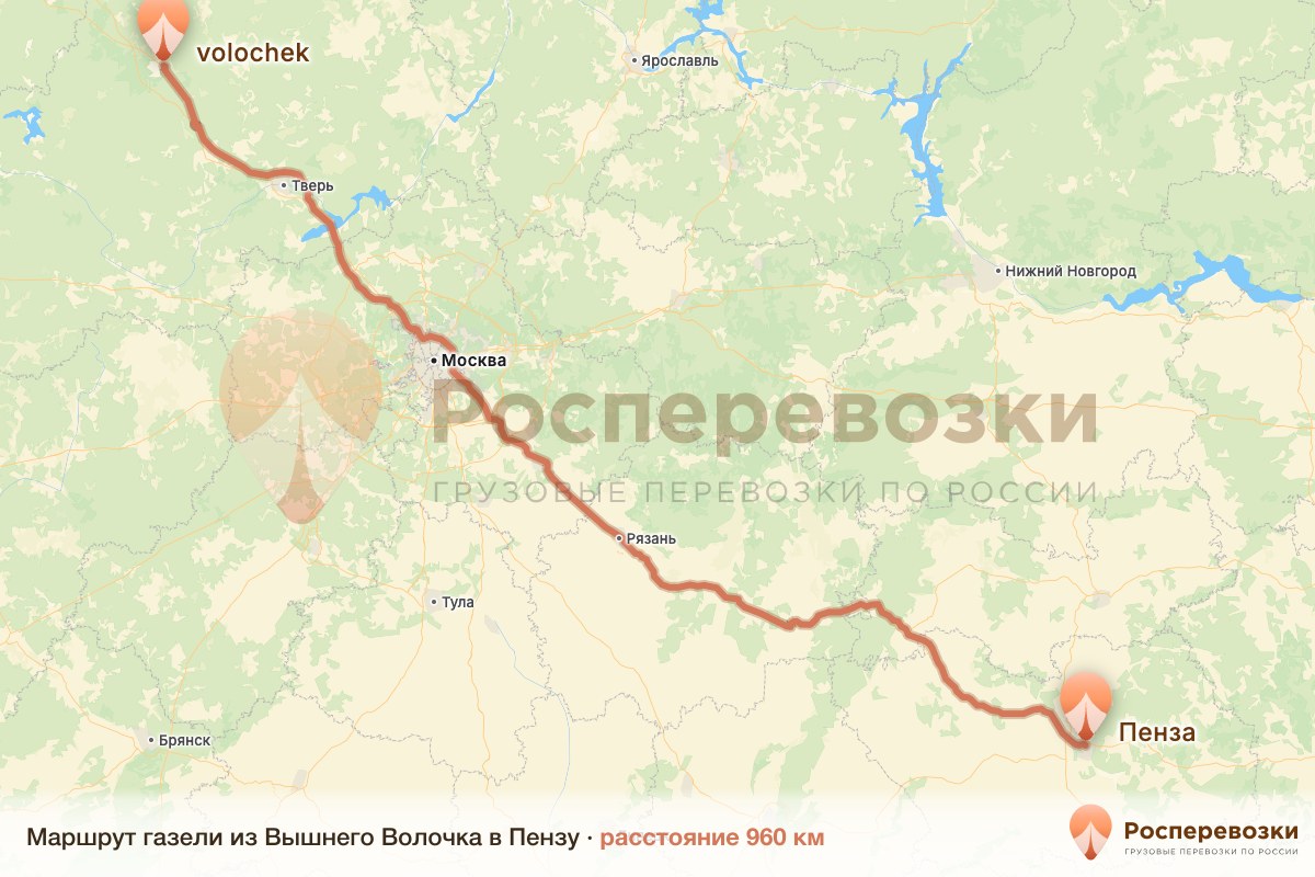 Газель Вышний Волочёк Пенза
