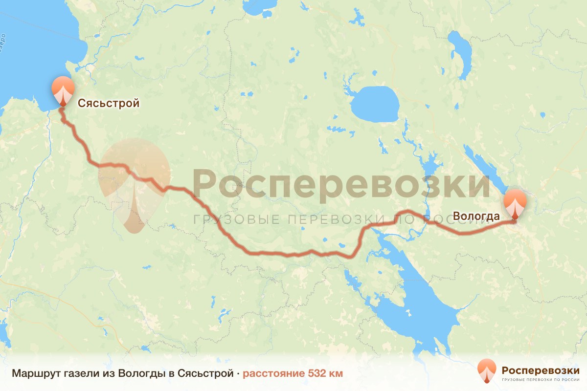 Газель Вологда Сясьстрой