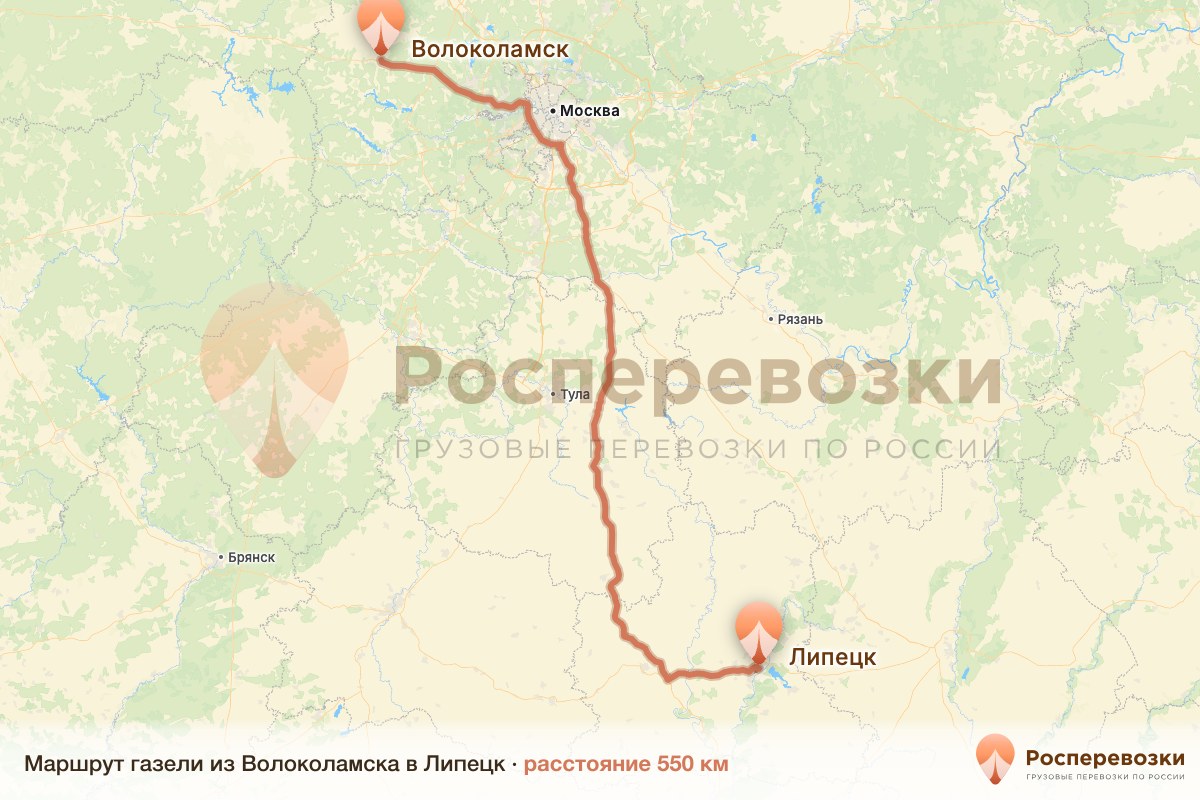 Газель Волоколамск Липецк