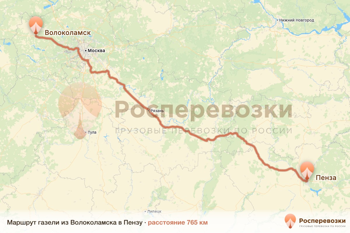 Газель Волоколамск Пенза