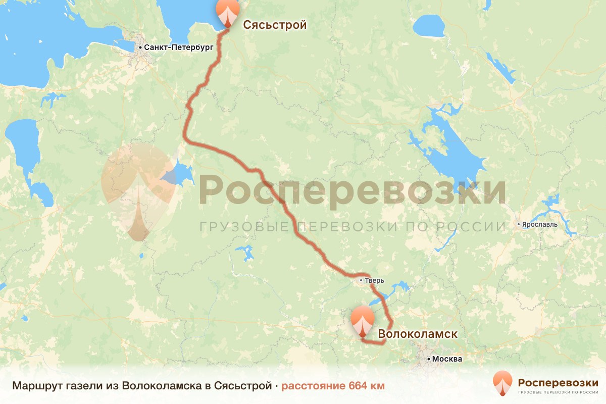 Газель Волоколамск Сясьстрой
