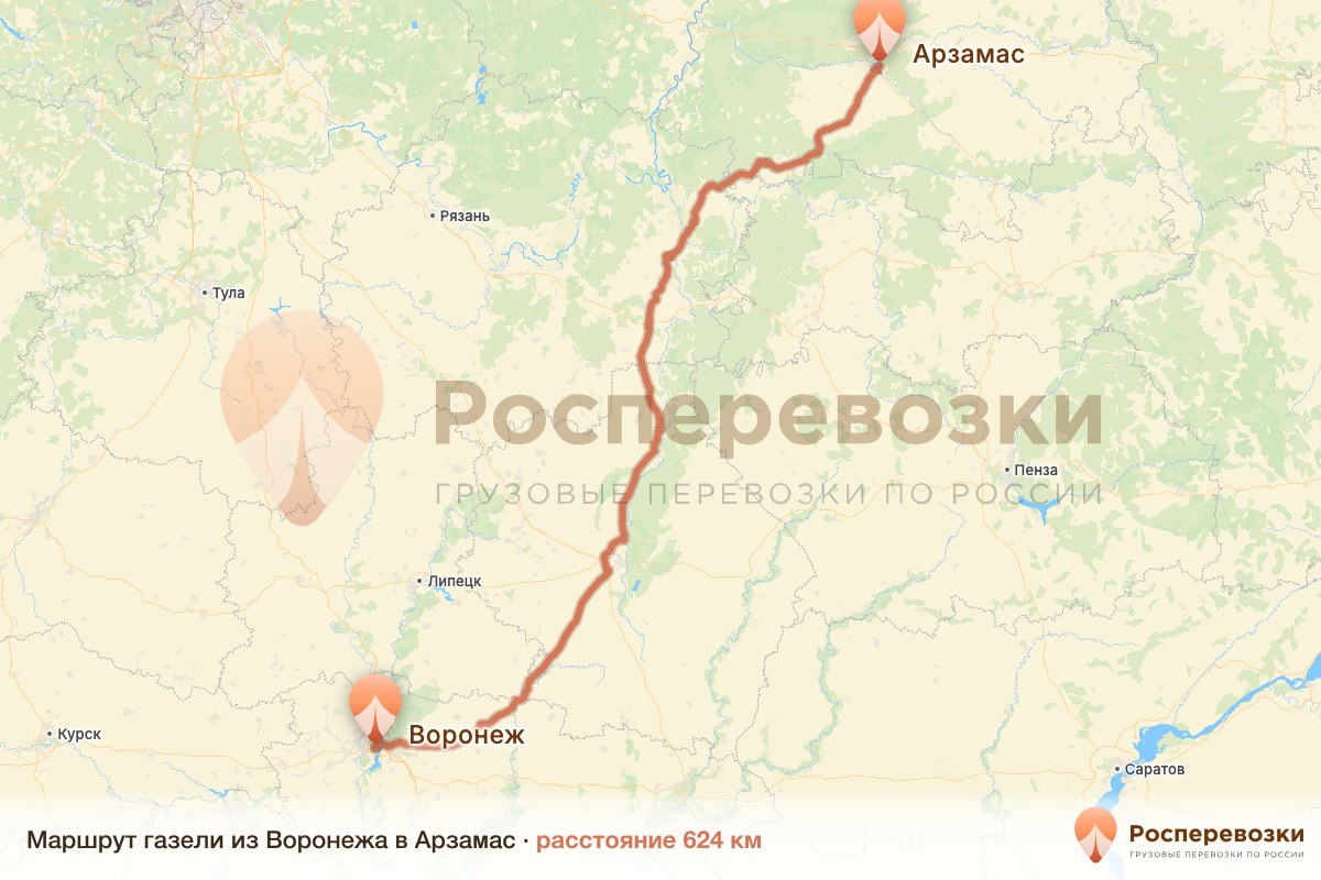 Газель Воронеж Арзамас