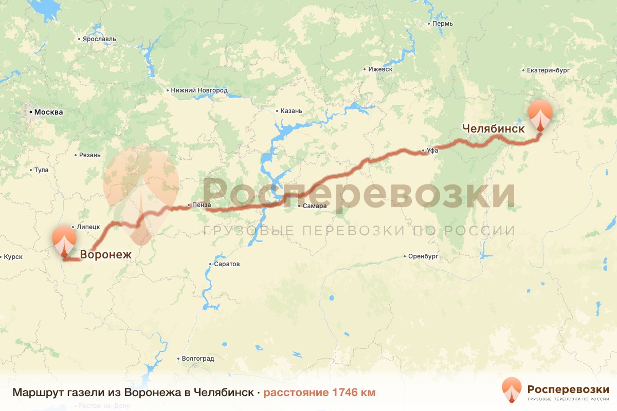 Газель Воронеж Челябинск