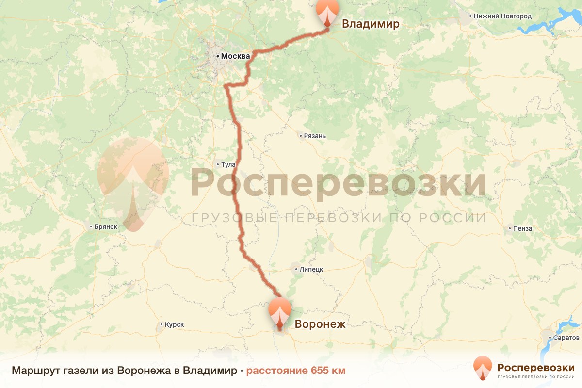 Газель Воронеж Владимир