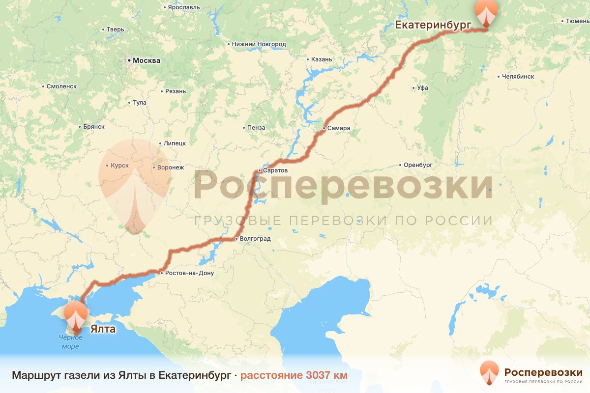 Газель Ялта Екатеринбург
