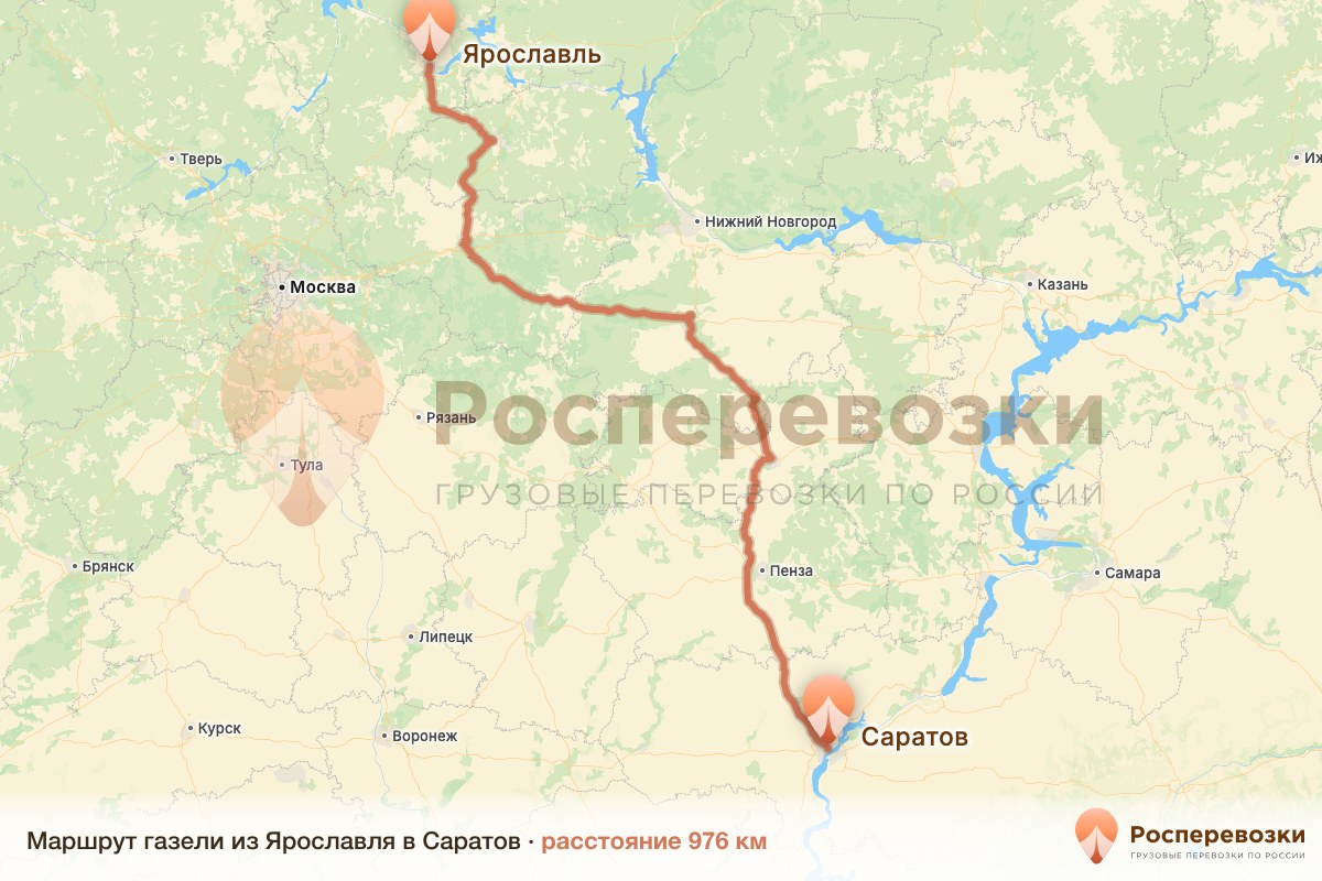 Газель Ярославль Саратов