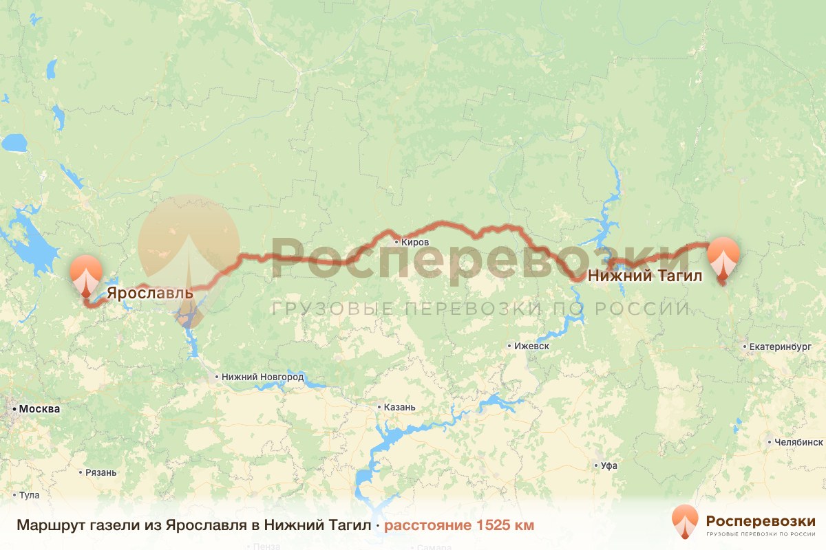 Газель Ярославль Нижний Тагил