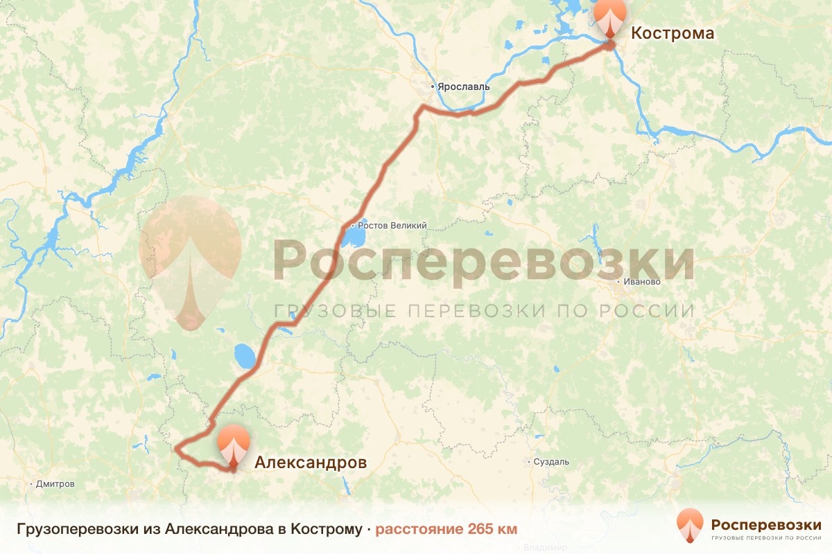 Грузоперевозки Александров Кострома
