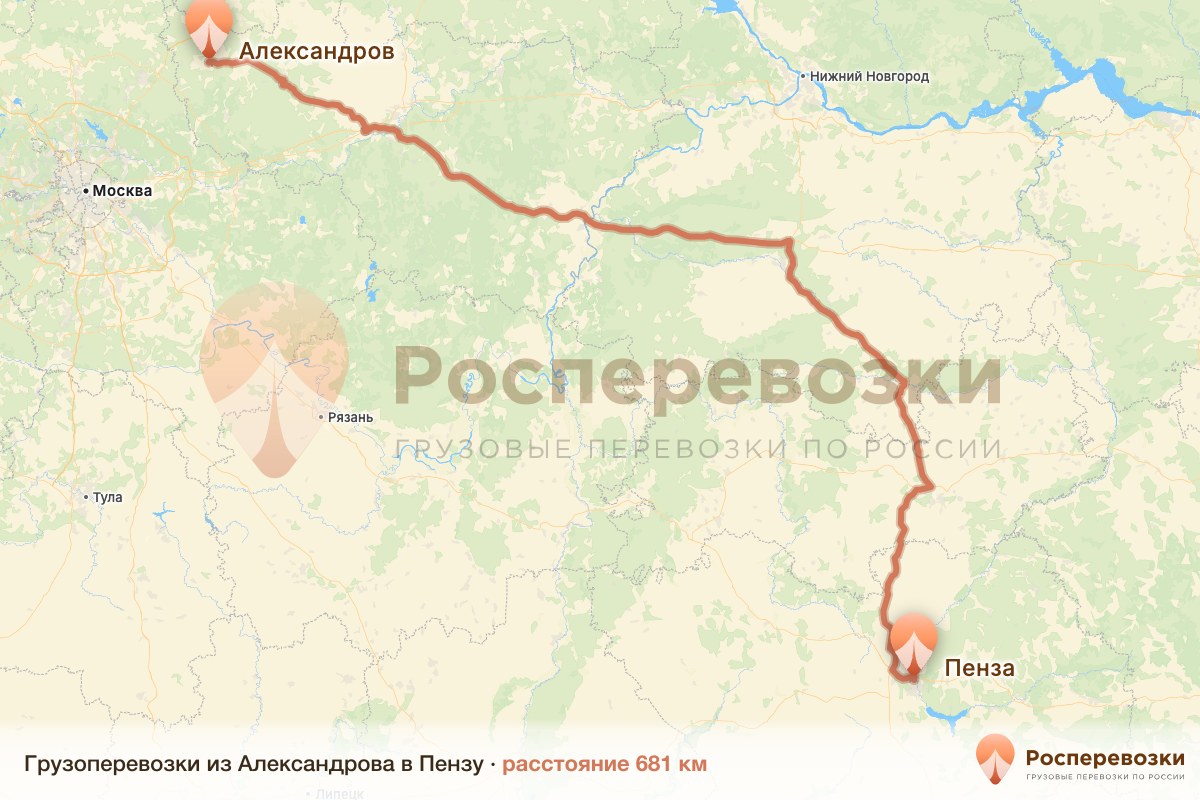 Грузоперевозки Александров Пенза