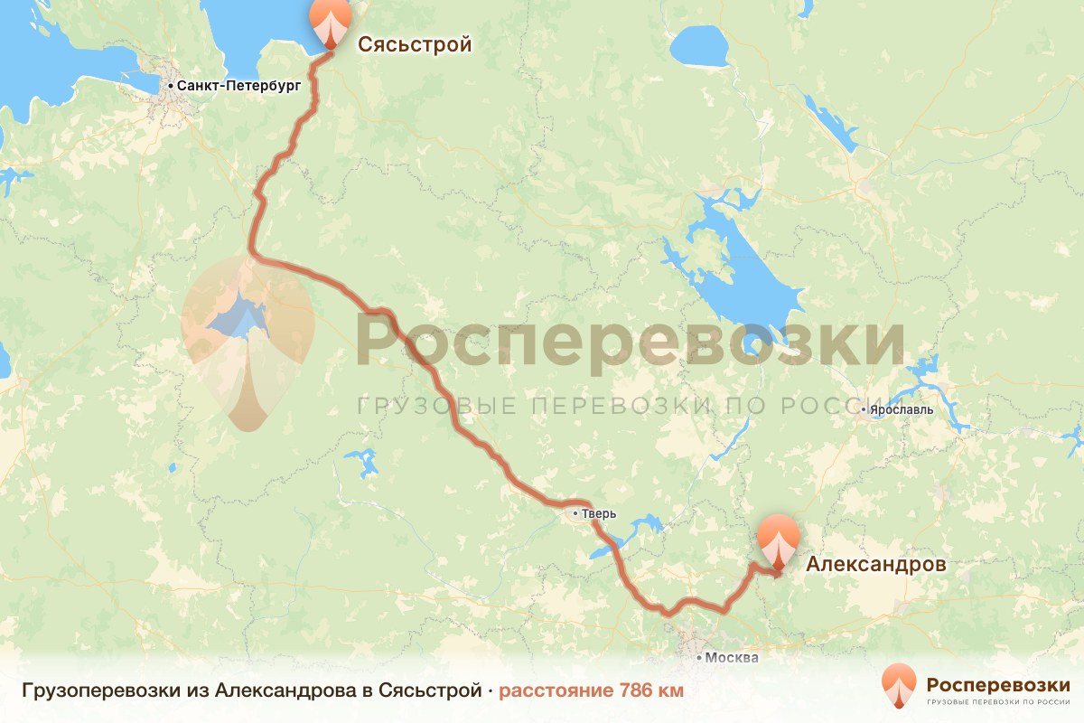 Грузоперевозки Александров Сясьстрой