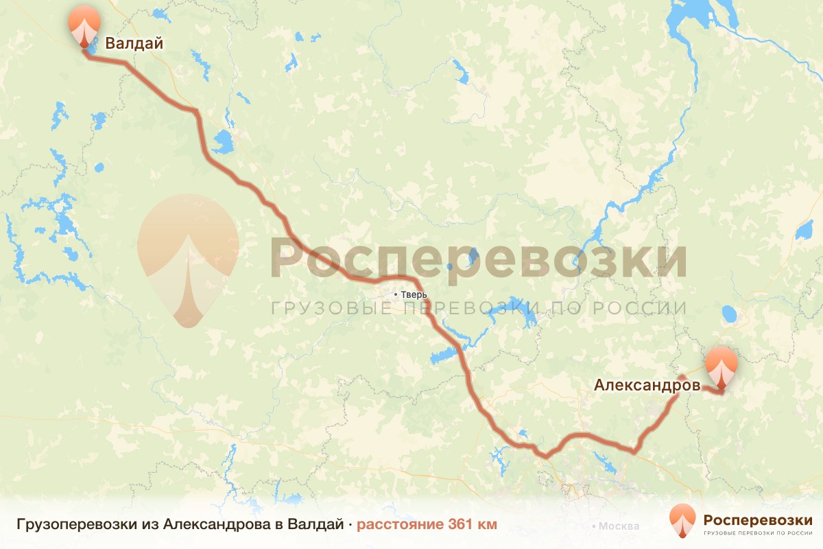 Грузоперевозки Александров Валдай