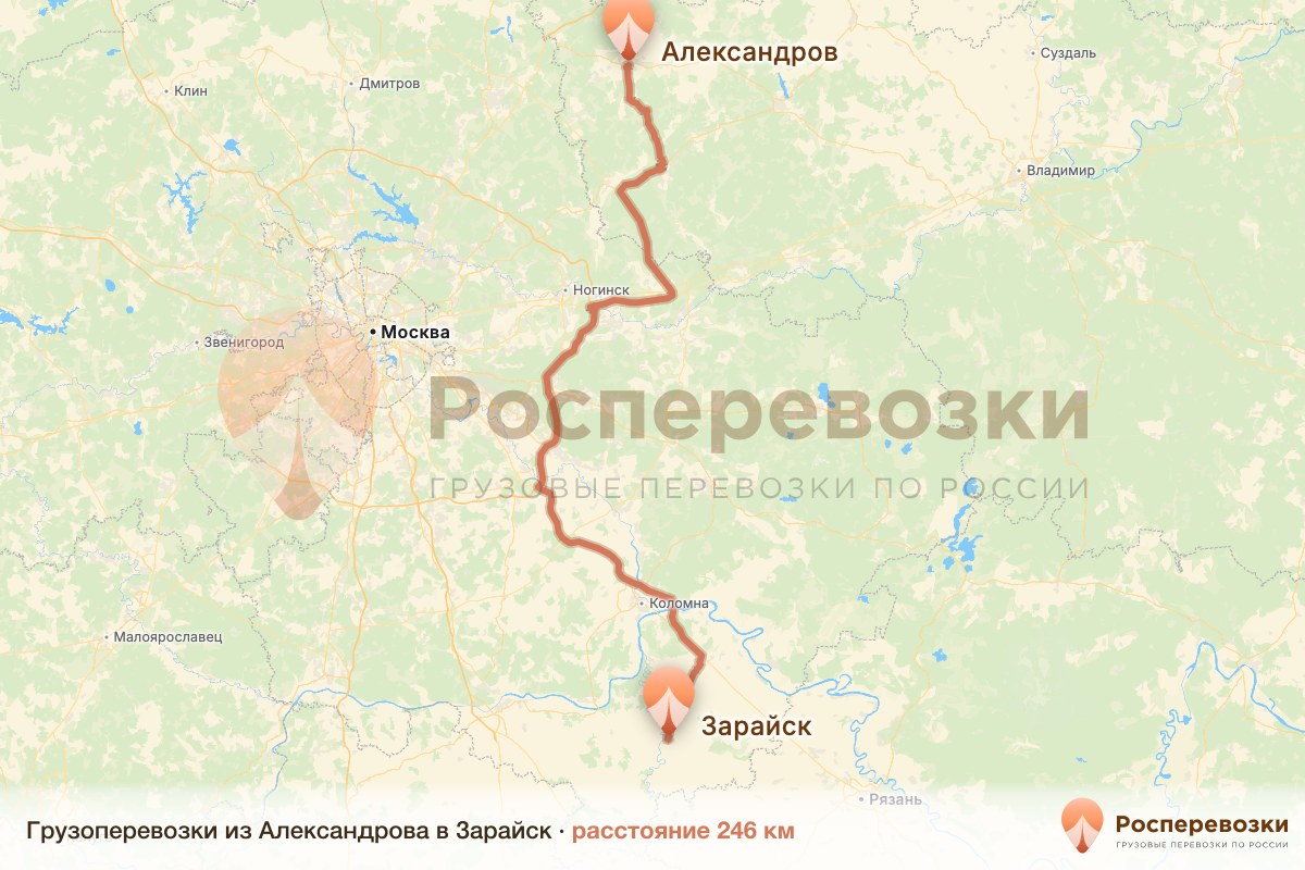 Грузоперевозки Александров Зарайск